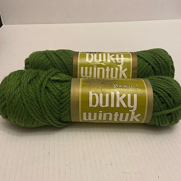 Vintage Bulky Wintuk Rochelle Mothproof 100% Orlon Acrylic Yarn Lot of 2. - Picture 6 of 6